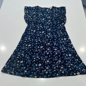 Michael Kors Navy and White Floral Dress